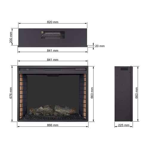 Электрокамин ArtiFlame AF33 с обогревом и звуком