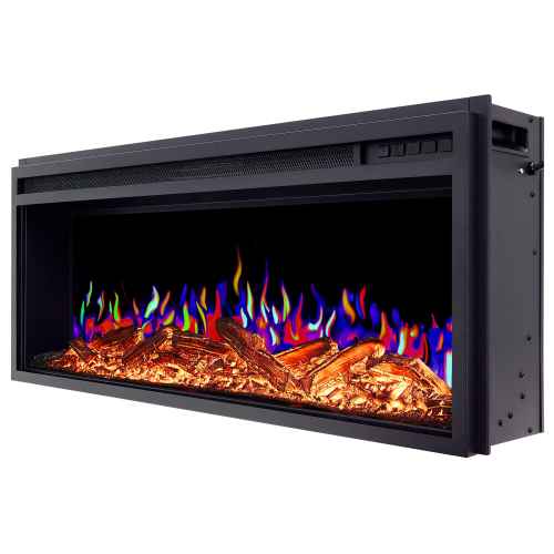 Електрокамін ArtiFlame AF38 Multicolor з обігрівом і звуком горіння вогню