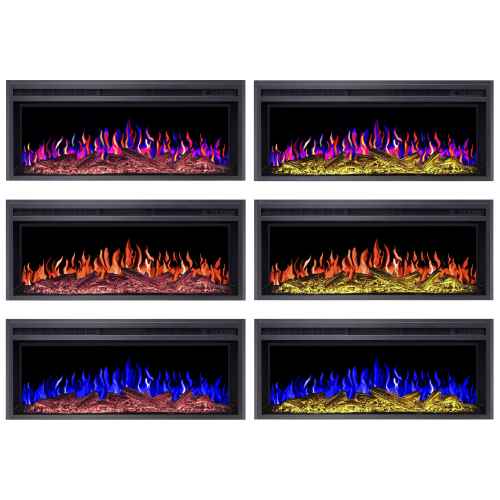 Електрокамін ArtiFlame AF38 Multicolor з обігрівом і звуком горіння вогню
