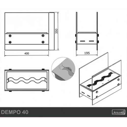 Настольный биокамин Kami Dempo 40