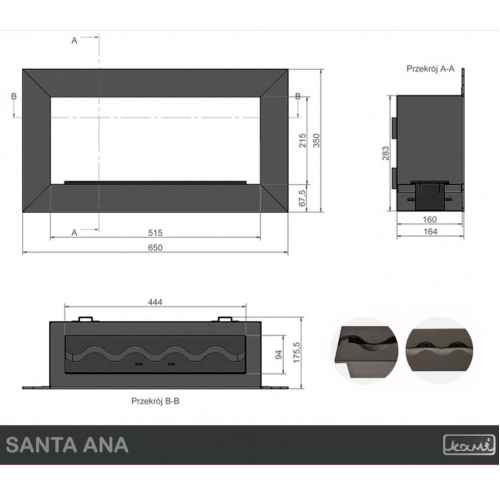 Биокамин Kami Santa Ana 