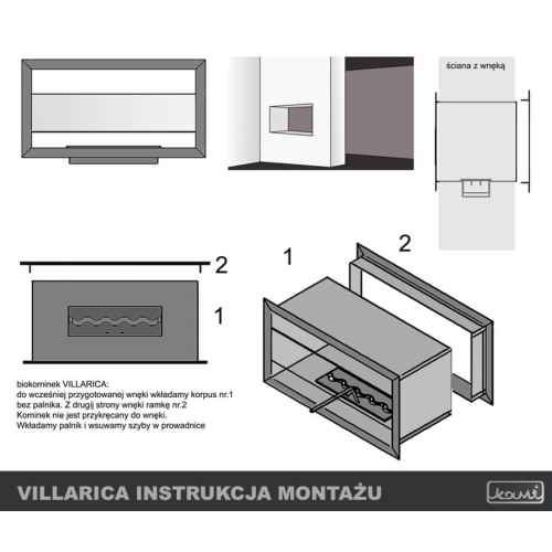 Двосторонній біокамін Kami Villarica