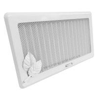 Вентиляційна решітка Darco Рж4 Light з листком, 335х195 мм, біла 