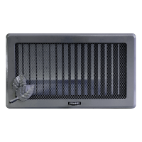 Вентиляційна решітка Darco Рж4 light с листком, 335х195 мм, графіт