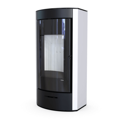 Стальная печь Defro Home ORTI, белая, 9 кВт