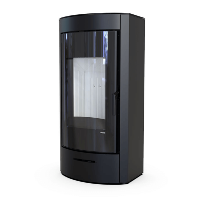 Стальная печь Defro Home ORTI, черная, 9 кВт