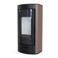 Стальная печь Defro Home ORTI, коричневий, 9 кВт