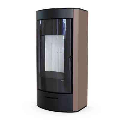 Стальная печь Defro Home ORTI, коричневий, 9 кВт
