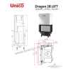 Камін Unico DRAGON 2B Raster LIFT 12кВт