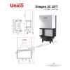 Камин Unico DRAGON 2C Raster LIFT 12кВт