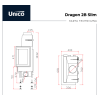 Каминная топка Unico DRAGON 2B Slim Raster Standard 6 кВт
