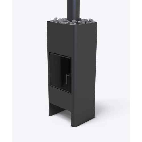 Дровяная печь Unico TIMO STEEL black