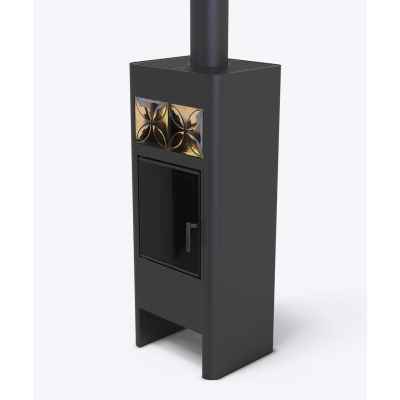 Дровяная печь Unico LUNA STEEL, black