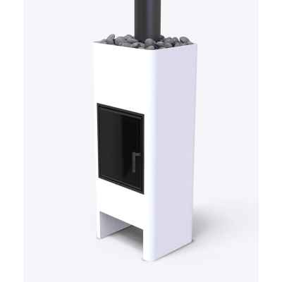 Дровяная печь Unico TIMO STEEL, white