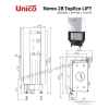 Кутова камінная топка Unico NEMO 2B Modern LIFT 15кВт 