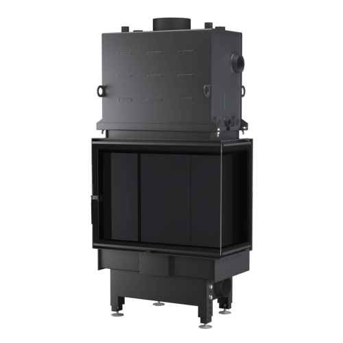 Камин c угловым стеклом Unico NEMO 2B XL Raster Standard, 15кВт