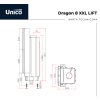 Вертикальна камінна топка Unico Dragon 8 XXL Raster Lift, 14 кВт