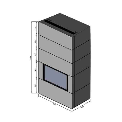 Камин в современном стиле Unico FUSION (для Dragon 6XL Lift)