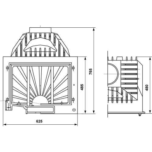 Піч камін для дому Tarnava Classic Porta, 16кВт