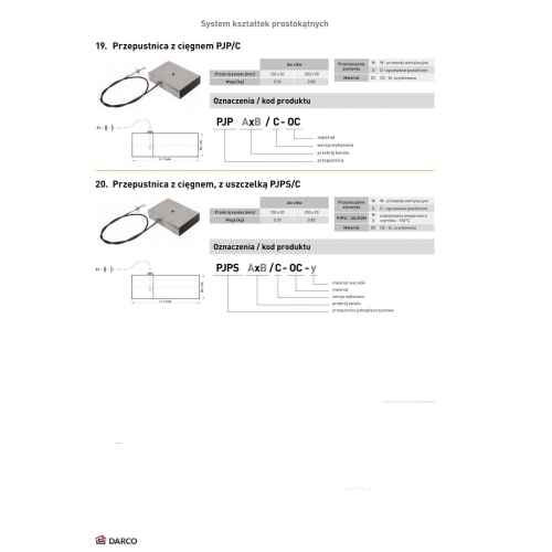 Заслонка Darco PJPS 150x50/C-OC