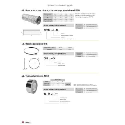 Труба гибкая с изоляцией Darco RESD, Ø100 мм, 10м