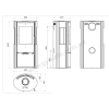 Конвекционная печь на дровах Color Stove E15 Stahl 