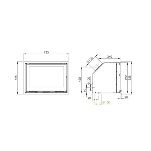 Камінна топка Dovre Vista 701I 10 кВт