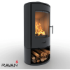 Чугунная печь-камин Ravan Auron Box 12 кВт на дровах