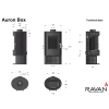 Чугунная печь-камин Ravan Auron Box 12 кВт на дровах