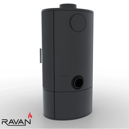 Чугунная печь-камин Ravan Auron Box 12 кВт на дровах
