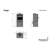 Чугунная печь камин Ravan Magic 10 кВт на дровах