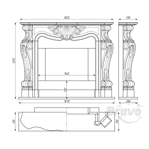 Каминная облицовка Браво Фантазия